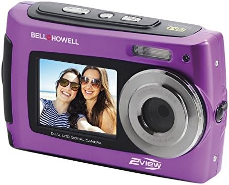 Bell+Howell 2View 18.0MP מסך כפול מסך כפול מתחת למים מצלמה דיגיטלית ווידאו, 2.7 , סגול