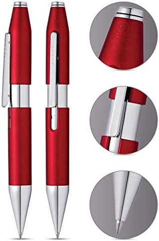 Cross X X הניתן למילוי דיו עט רולר גלגל, פגישות כרום, כולל קופסת מתנה פרימיום - אדום ארגמן