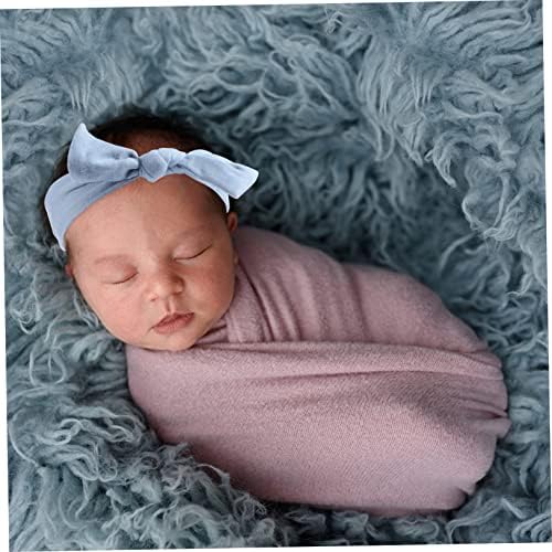 צעצוע 1 סט שמיכה לתינוקות עטוף יילוד סט כובע כותנה לתינוק שזה עתה נולד מקבל כובע שמיכה בגדי צילום כותנה טהורים