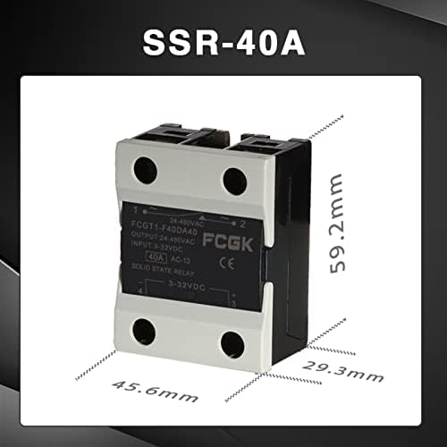 YLCH 10A SSR 25A ממסר מצב מוצק 40A פלט 3-32VDC 24-480VAC 220V שלב יחיד DC ל- AC 40A SSR SSR Heatsink