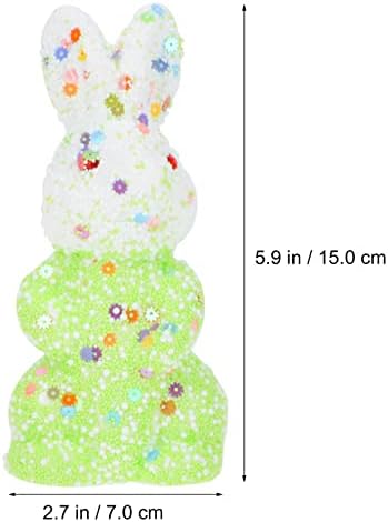 צעצוע קאפקייקס של Bestoyard 2 סטים קישוטי ארנב פסחא 3D צורות ארנב קצף קישווט קצף קישוטי גזר לקצף פסחא מדגמי מלאכת