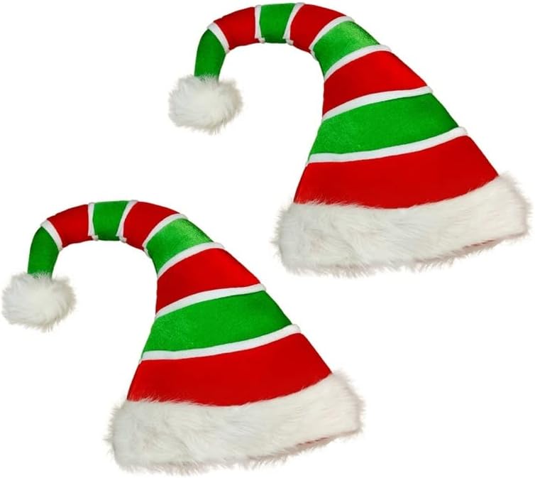 נרקנטון סנטה כובע 2 סנטה כובע קטיפה סנטה כובע דקורטיבי מסיבת אבזרי