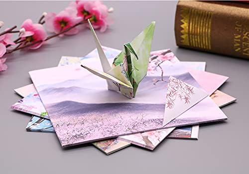 נייר אוריגמי 70 גיליונות 5.9 x 5.9 אינץ 'דפוסים מסורתיים סיניים 6 צבעים צבעים כפול צד כפול קלדים